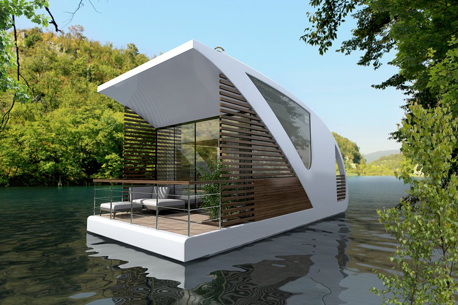 Floating hotel-catamaran