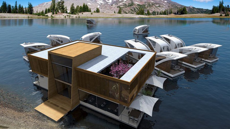 Floating hotel-catamaran