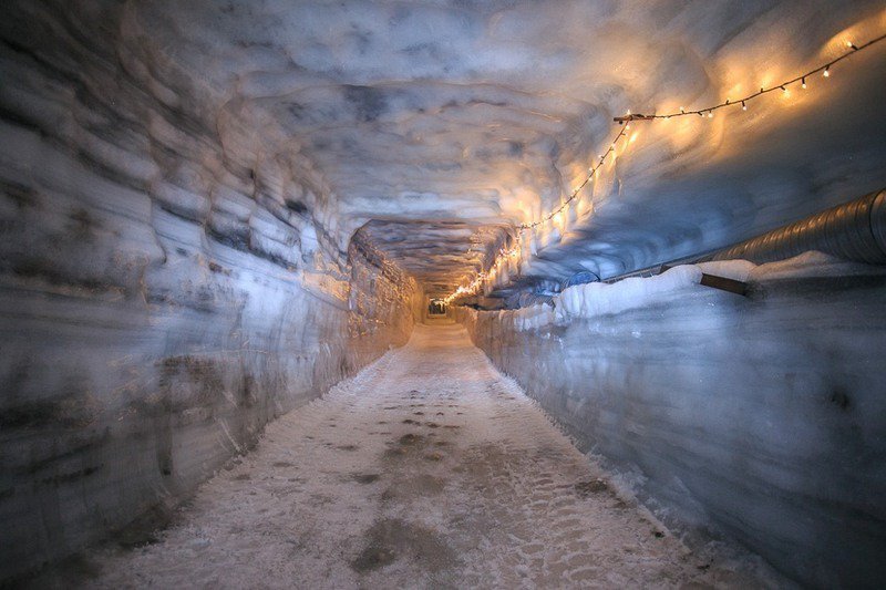 The world's largest man-made ice tunnel