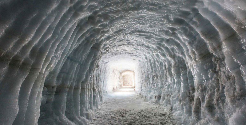 The world's largest man-made ice tunnel