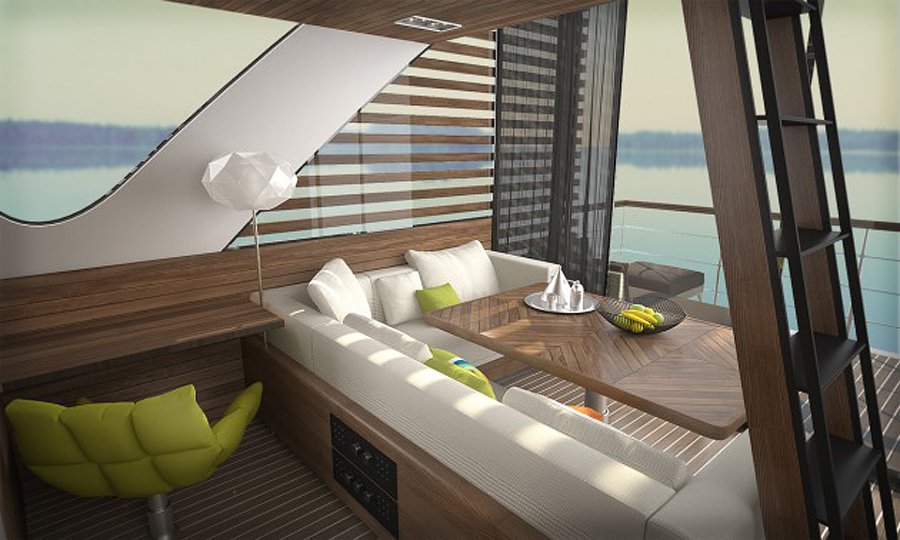 Floating hotel-catamaran