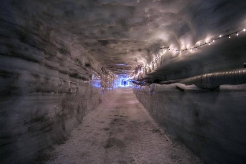 The largest man-made ice tunnel in the world