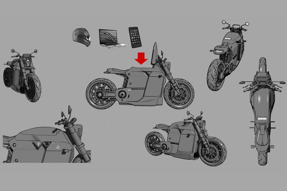 Electric motorcycle Tesla Motor M