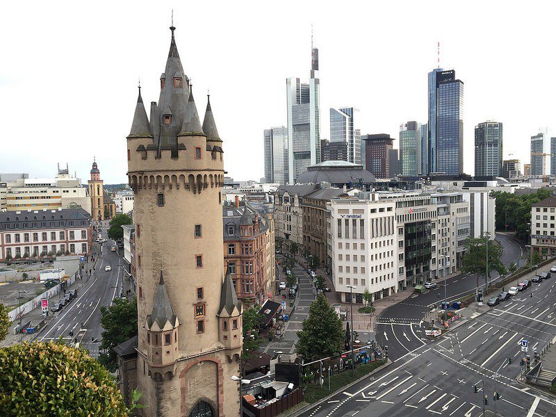 Medieval tower in the center of Frankfurt