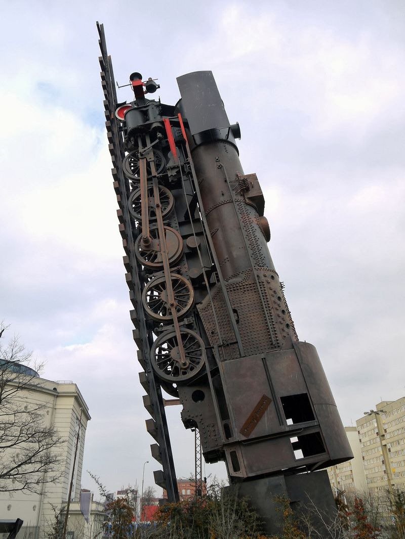 Train to the sky - the largest urban sculpture in Poland