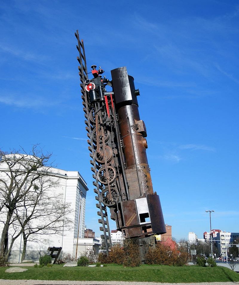 Train to the sky - the largest urban sculpture in Poland