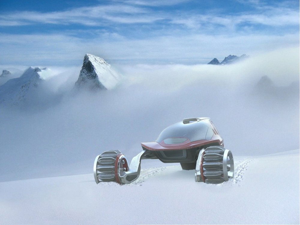 Concept of a high-speed snowmobile