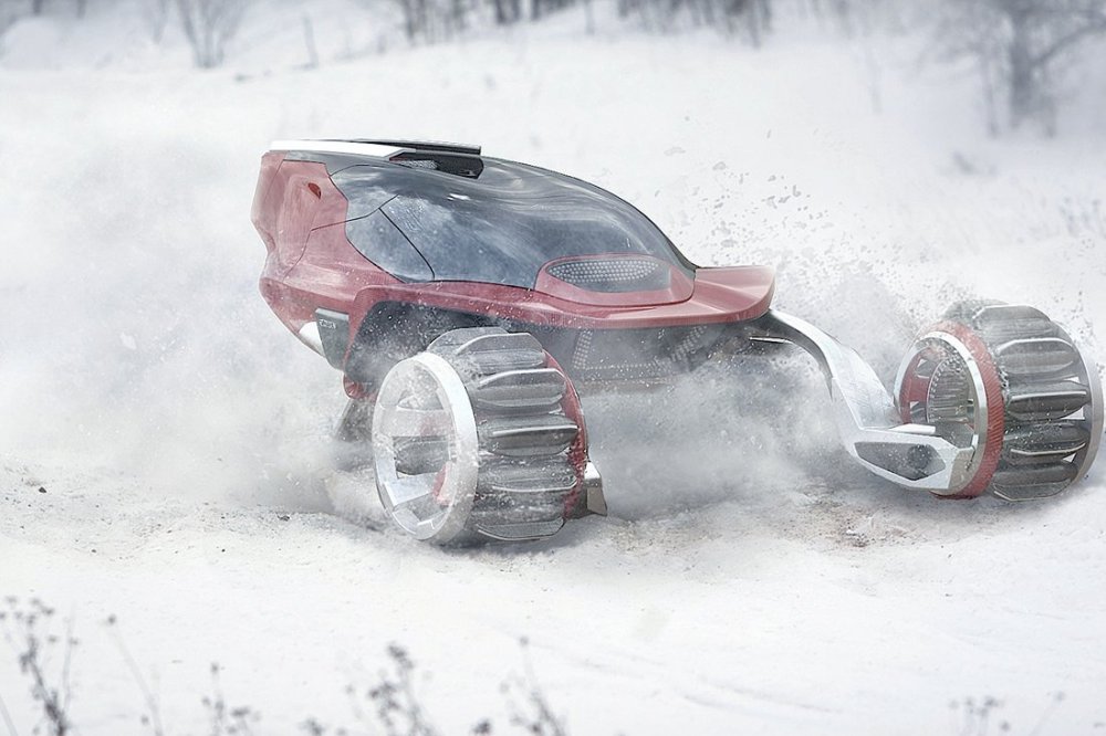 Concept of a high-speed snowmobile