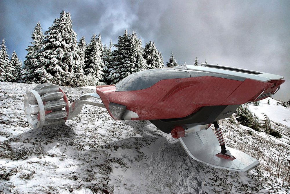 Concept of high-speed snowmobile