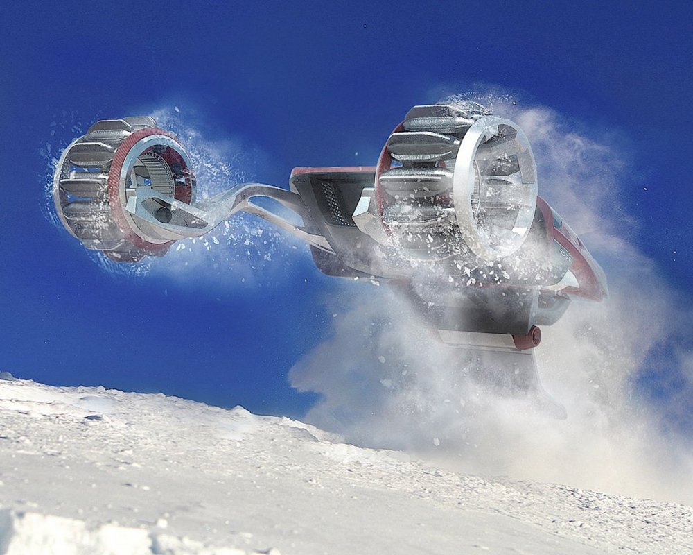 Concept of a high-speed snowmobile