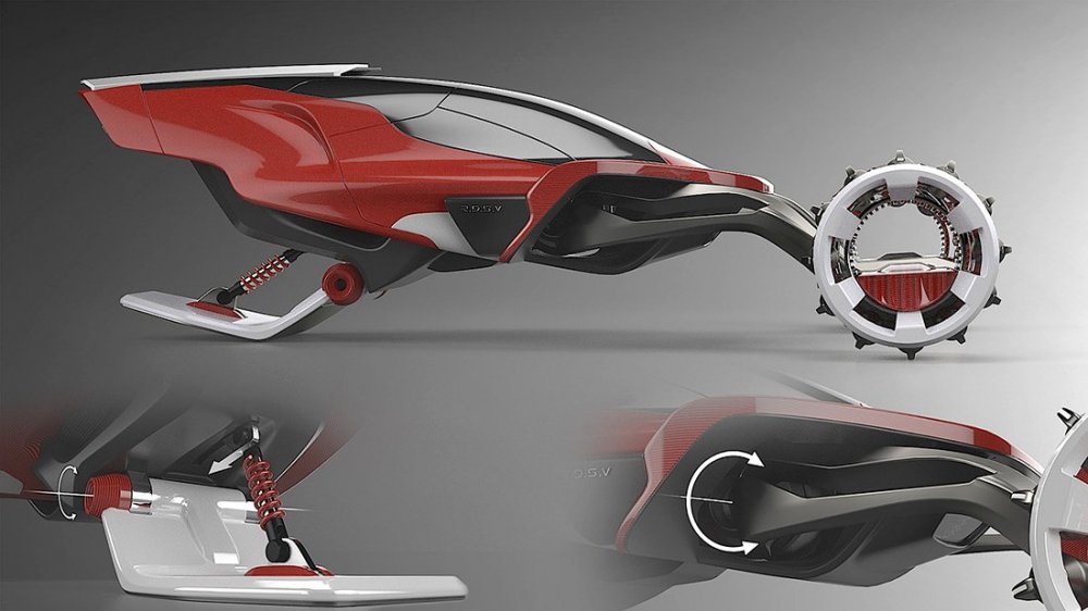 Concept of a high-speed snowmobile