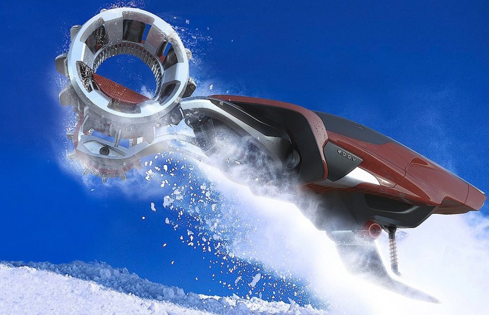 The concept of a high-speed snowmobile