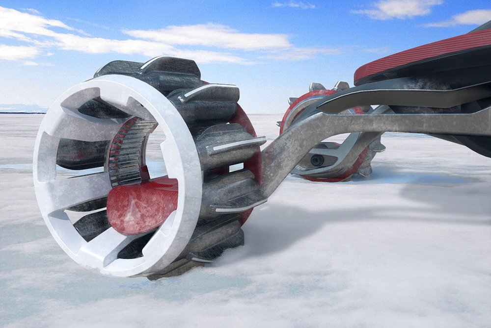 Concept of a high-speed snowmobile