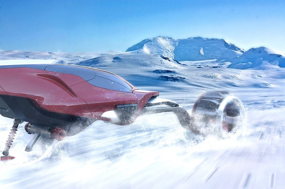 Concept of high-speed snowmobile