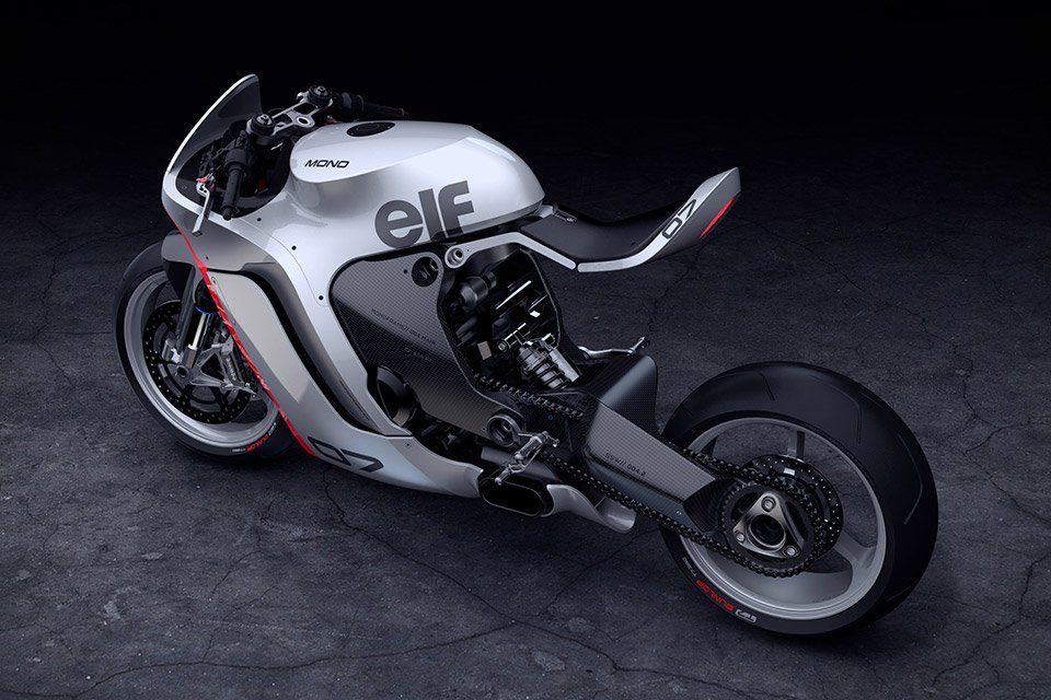 Concept Huge Moto Mono Racr: retro-modern of the future