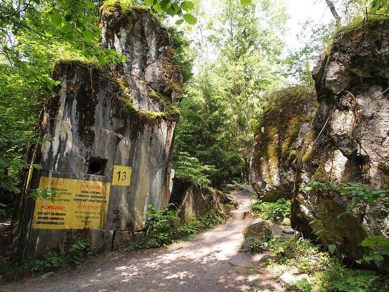 Wolfsschanze - wolf's lair in the forests of Poland