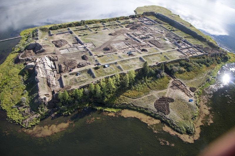 Ancient fortress in the middle of the lake