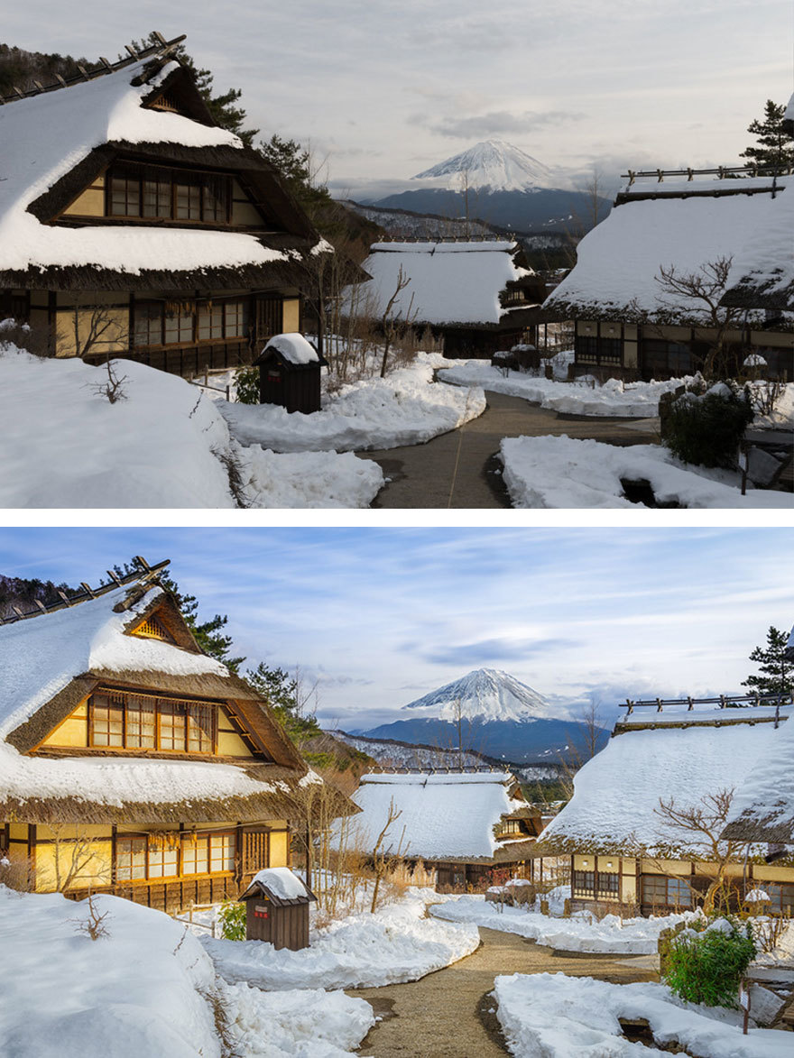 13 photos of how the famous places look before and after processing in Photoshop