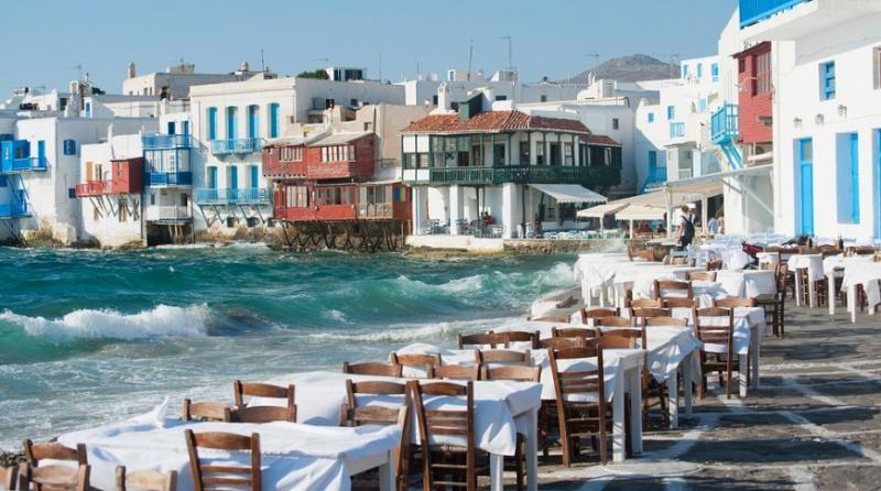 The most beautiful cities of Greece in the photo