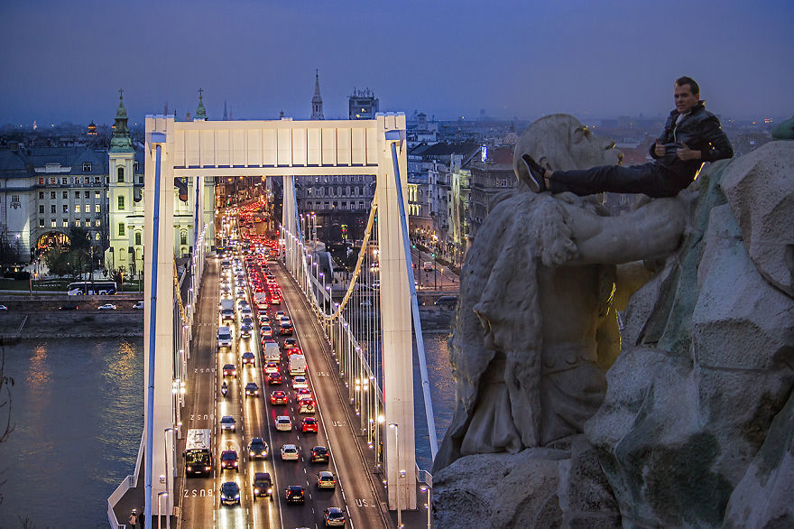 31 an impressive shot of Budapest, for which the author risked his life 