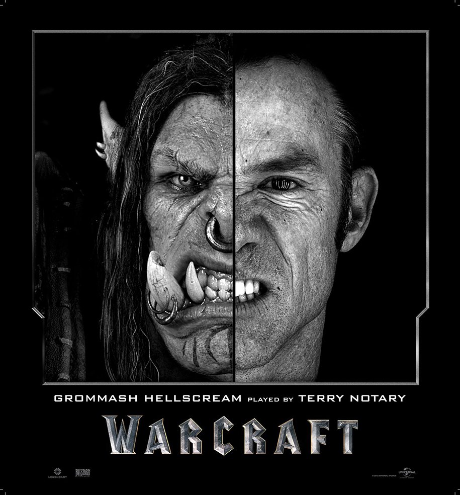 Актеры фильма Warcraft до и после цифровой обработки