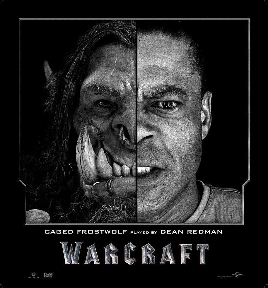 Актеры фильма Warcraft до и после цифровой обработки