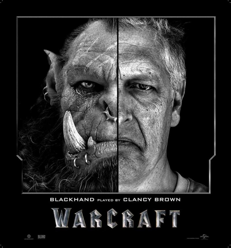 Actors of the movie Warcraft before and after digital processing