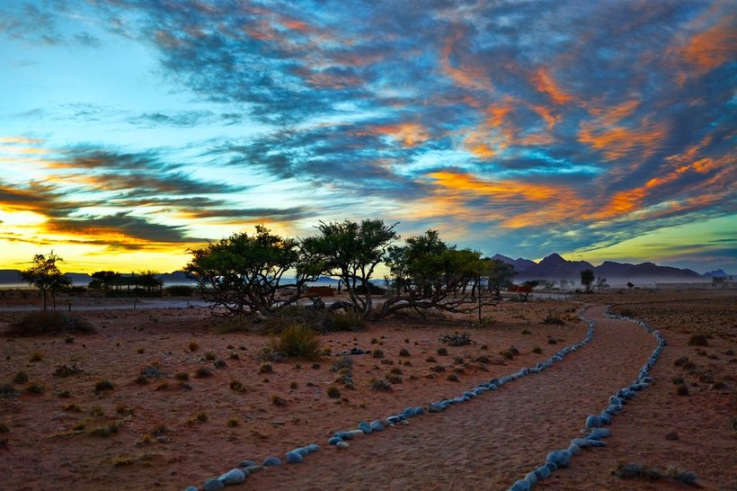 25 bewitching dreams mkm of wild nature of Namibia, from which the pulse accelerates