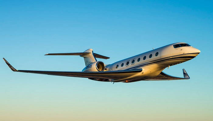 Passenger plane Gulfstream G650.