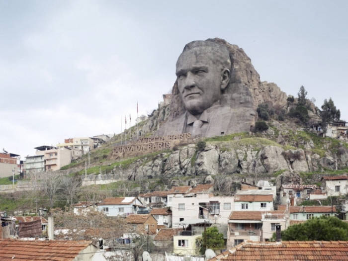 The face of Ataturk, Izmir, Turkey, 40 meters.