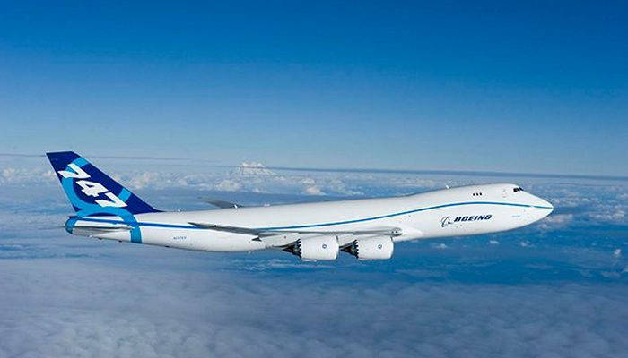 Passenger aircraft Boeing 747 8.
