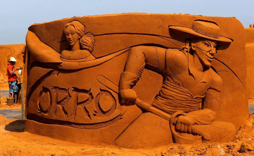 The largest festival of sand sculptures is amazing with its incredible creations.