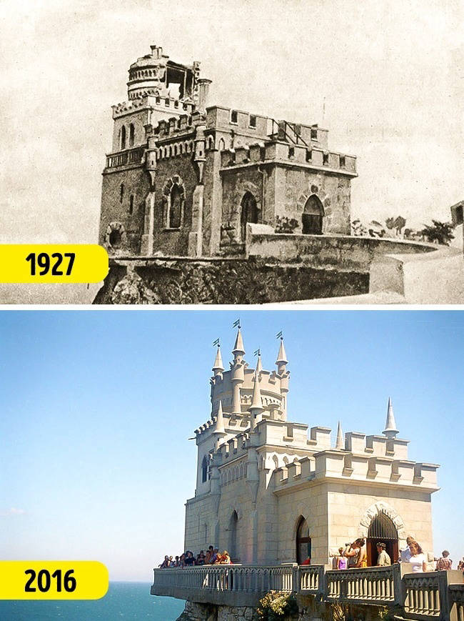 How the famous places of the world have changed since the time when the photo was black and white