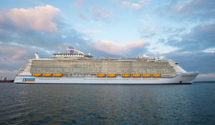 Harmony of the Seas - the largest cruise ship in the world.