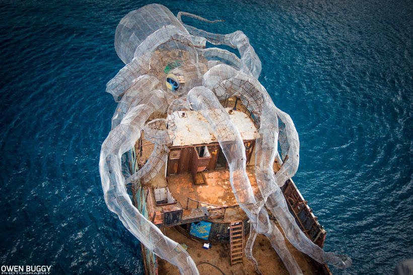 In the Caribbean, created the most incredible artificial reef