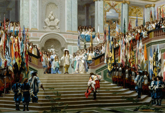 Людовик XIV приймає принца де Конде в Версалі. Жан-Леон Жером, 1878 рік. | Фото: fiveminutehistory.com.