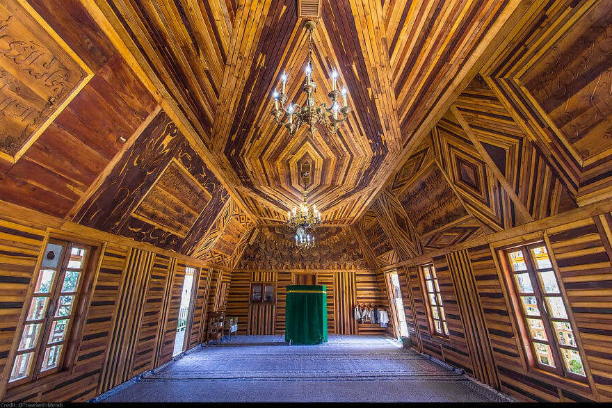 Wooden mosque (example of sustainable architecture), Neyshabur, Razavi Khorasan province