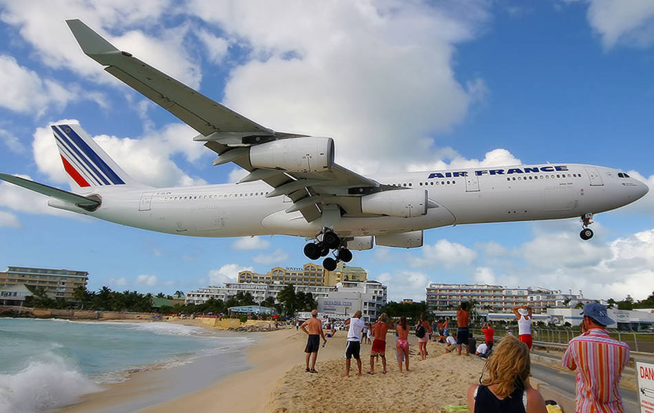 The airport of Princess Juliana, St. Martin's Island.