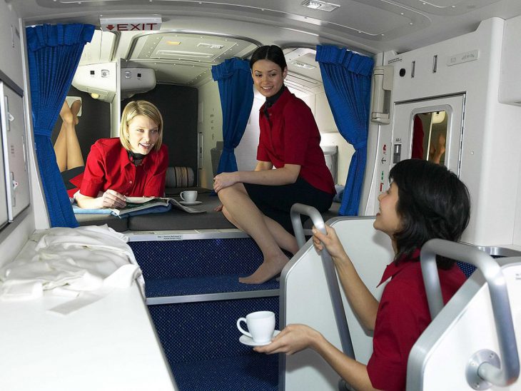 Secret bedrooms for stewardesses during long flights