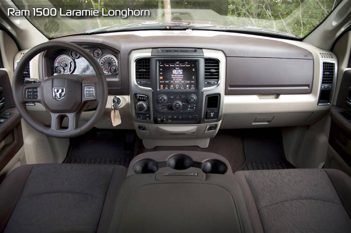 Много интересных решений в салоне Ram 1500 Laramie Longhorn.