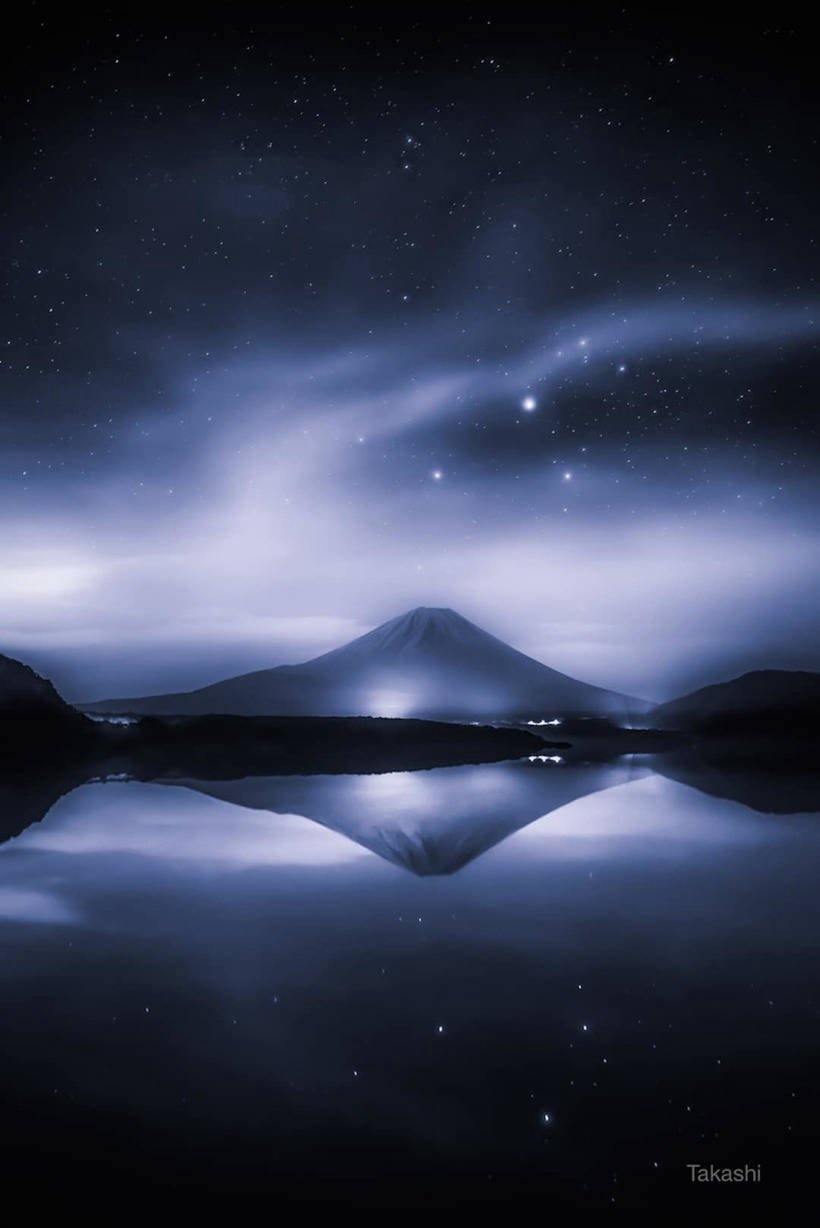 Magic photos of Mount Fuji, from which the power comes