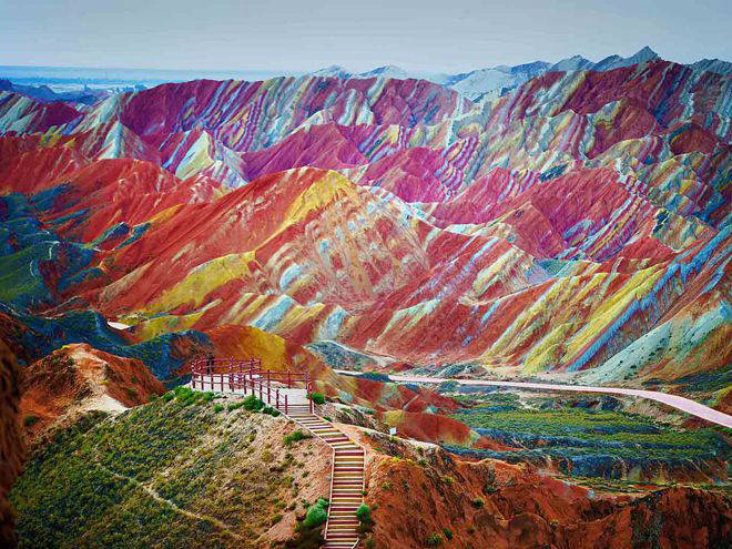 colored hills