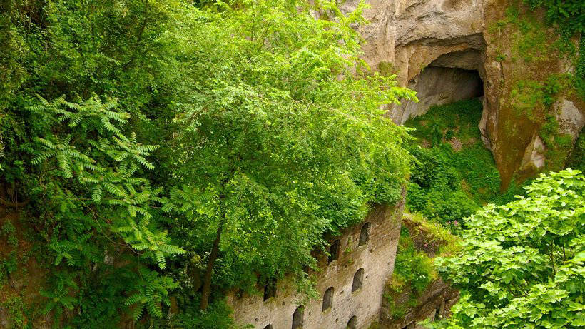 Valley of the Mills - abandoned mills at the bottom of the gorge in Italy