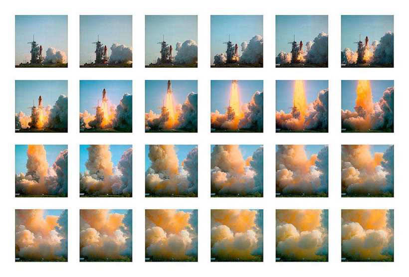 The photographer presented a historical archive of images of NASA space shuttles