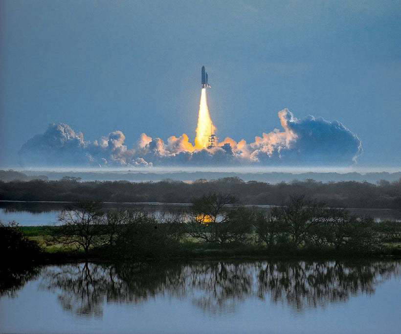 The photographer presented a historical archive of images of NASA space shuttles