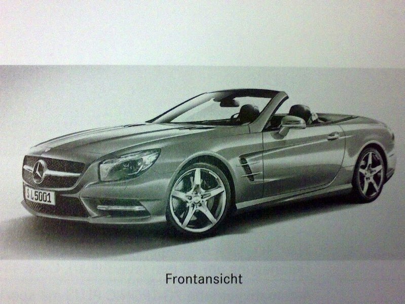 У мережі поширилися скановані сторінки рекламного буклета нового покоління родстера SL від компанії Mercedes-Benz. Новий SL в цілому дуже схожий на попередню версію, за винятком деяких деталей, запозичених у „молодшого“ родстера SLK. Те ж саме стосується і інтер’єру цього нововведення. Однак згідно з офіційною інформацією, яку виробник раніше оприлюднював, нове покоління SL буде набагато технологічнішим, ніж попереднє.</p> - 1