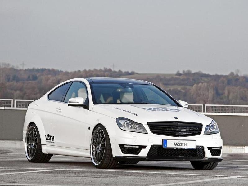 The Mercedes-Benz C63 AMG Has Changed Its Name. In the version from the German tuning firm VATH, it is called V63 and produces 680 horsepower instead of the standard 457. It’s worth noting that this modification hardly affects the appearance of the coupe. The significant increase in power