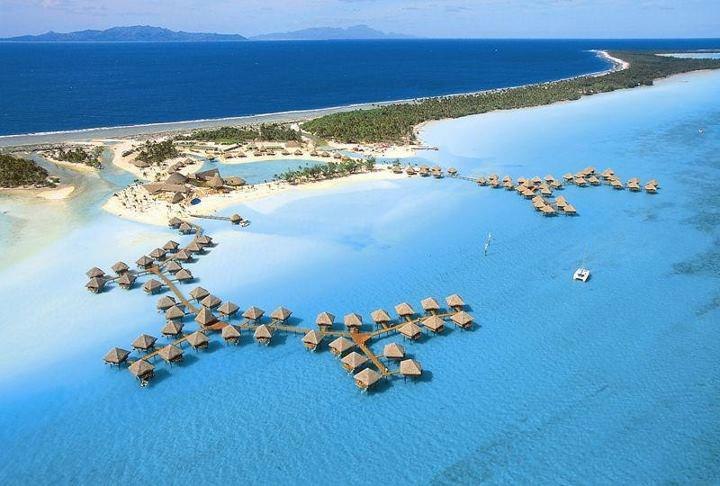 Bora-Bora Island aus der Vogelperspektive