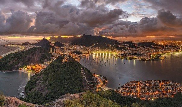 Abend in Rio de Janeiro, Brasilien