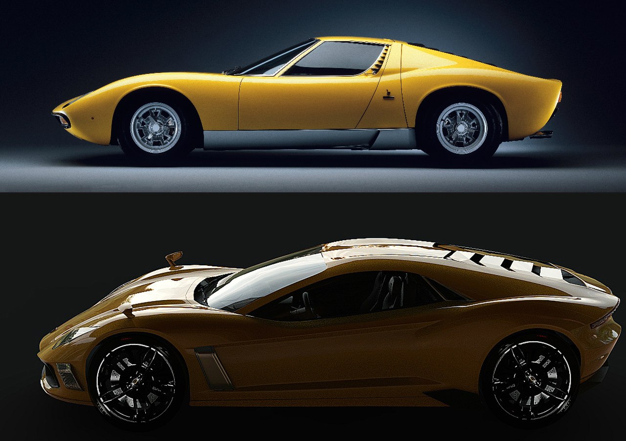 Concepto Lamborghini Miura GT. Si no estás familiarizado con los costos de mantenimiento, los problemas de fiabilidad u otros asuntos tediosos por el estilo, los supercoches exóticos siempre alimentarán tus sueños. Esta regla aplica también al diseño de automóviles - 6